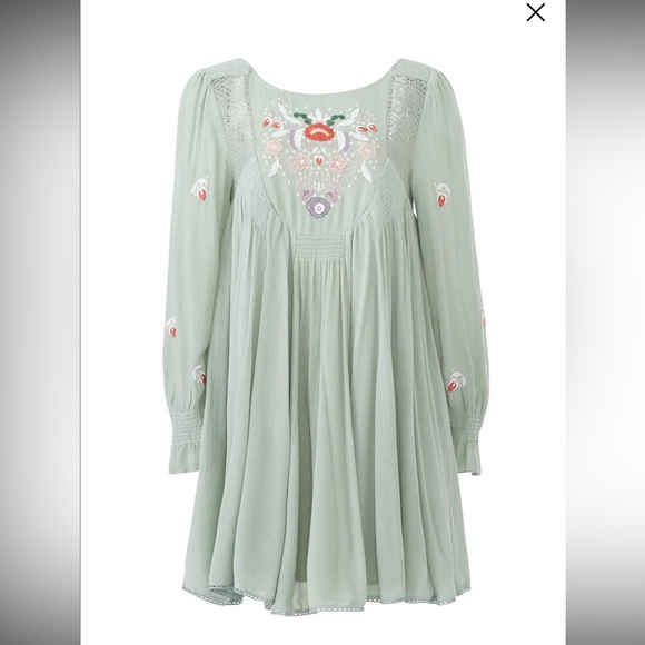 Free People Mohave Mint Mini Dress XS - Picture 4 of 5